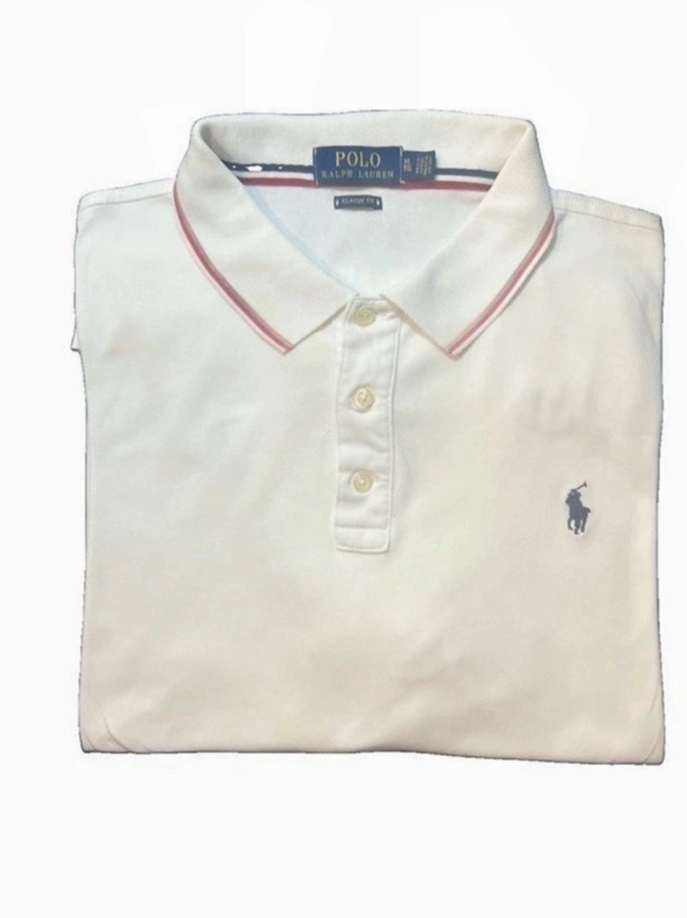 Polo Ralph Lauren Classic Fit Polo Shirt XL White Sift Cotton